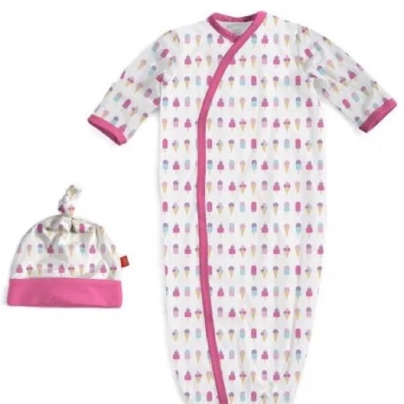 Other - Magnetic Me ICE CREAM CONES GOWN & HAT SET IN PINK (0-3M)